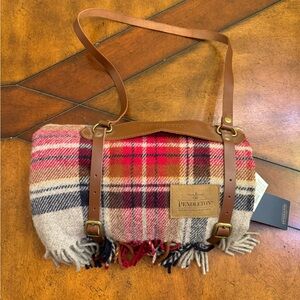 Pendleton Home Collection Fringed Motor Robe w/ Leather Carrier